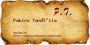 Pabics Tanázia névjegykártya